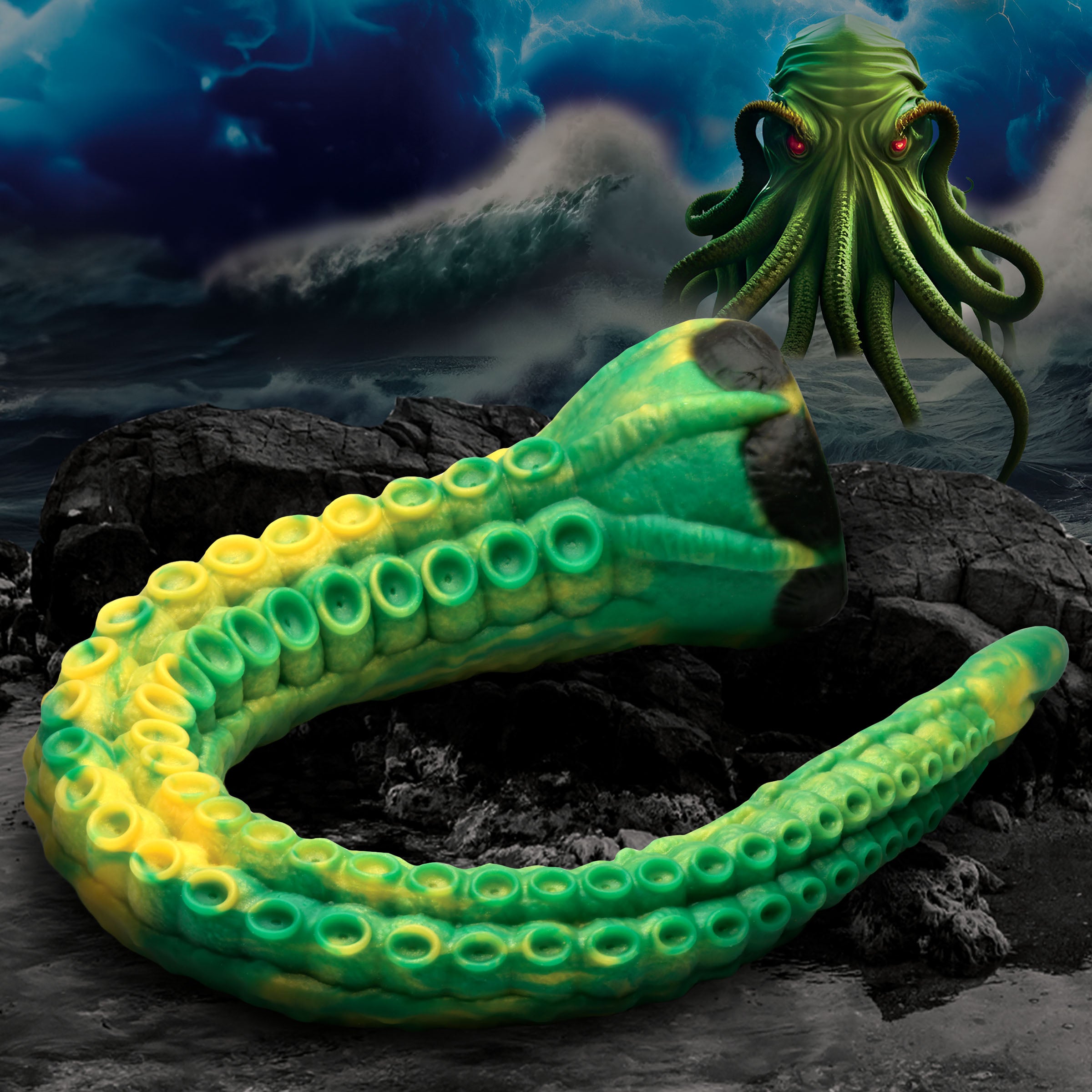 Creature Cocks Titan Tentacle Extra Long Silicone Dildo Green