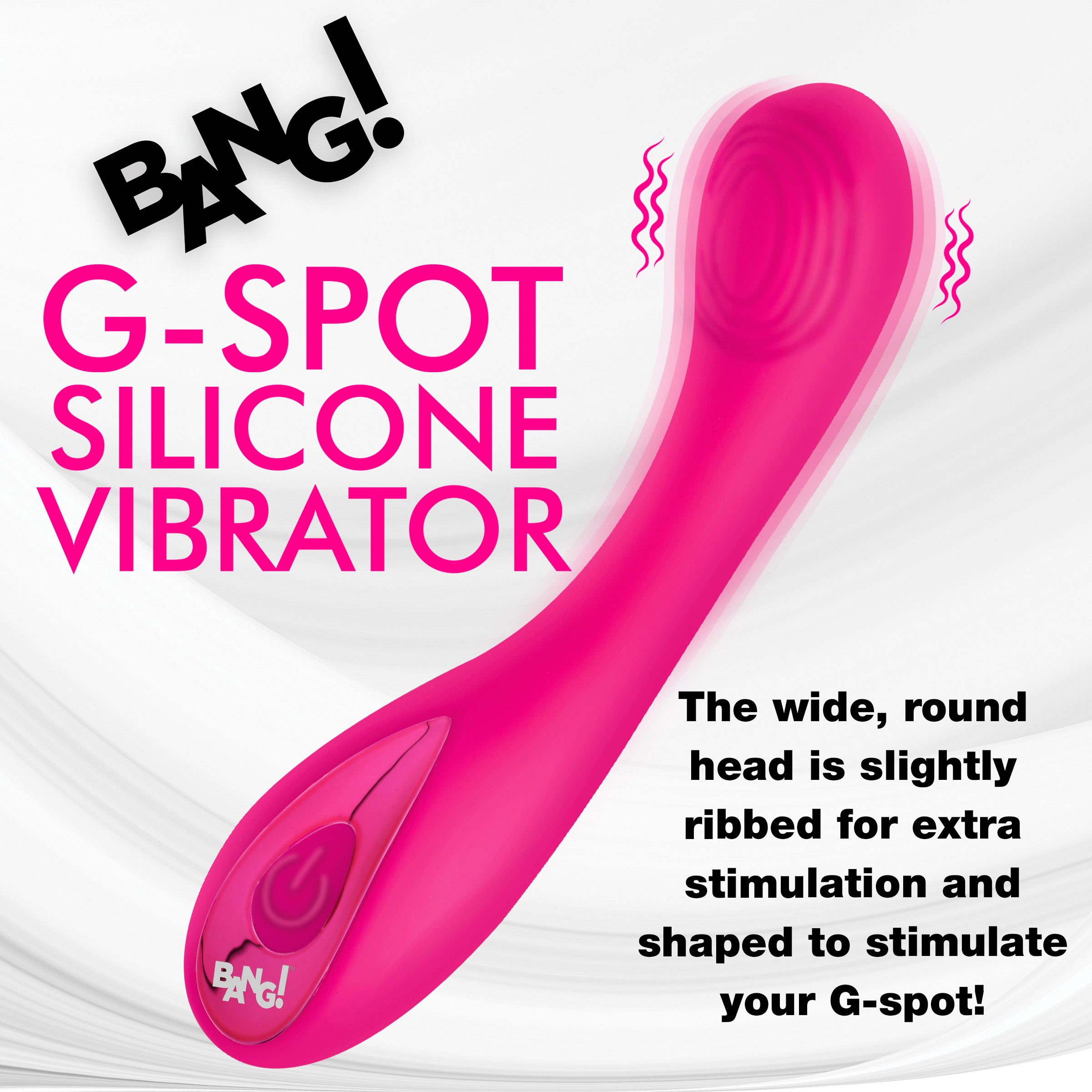 Bang! G-Spot Silicone Vibrator - Pink Pink