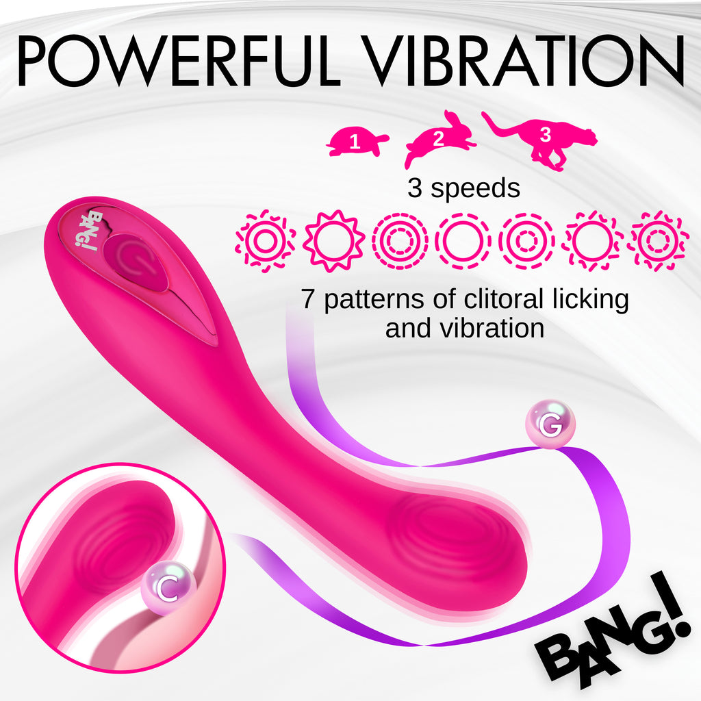 Bang! G-Spot Silicone Vibrator - Pink Pink