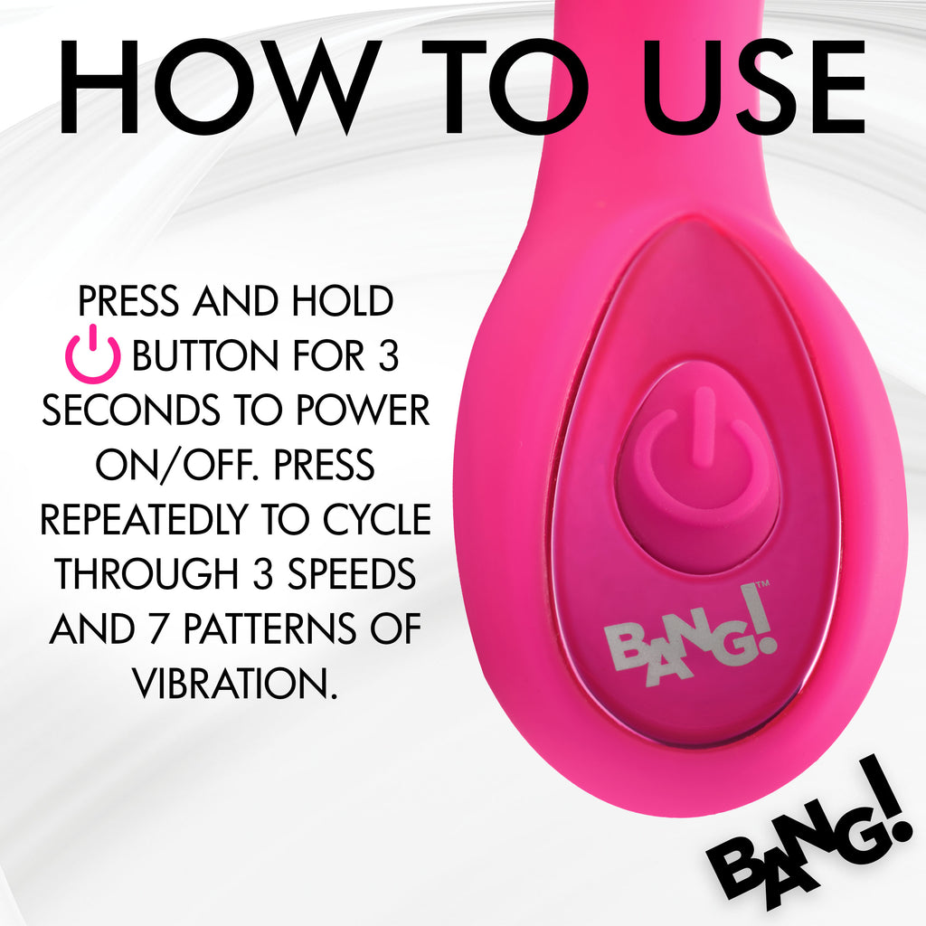 Bang! G-Spot Silicone Vibrator - Pink Pink