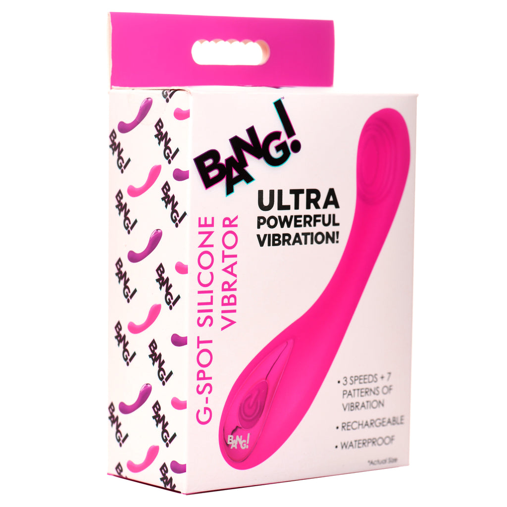 Bang! G-Spot Silicone Vibrator - Pink Pink