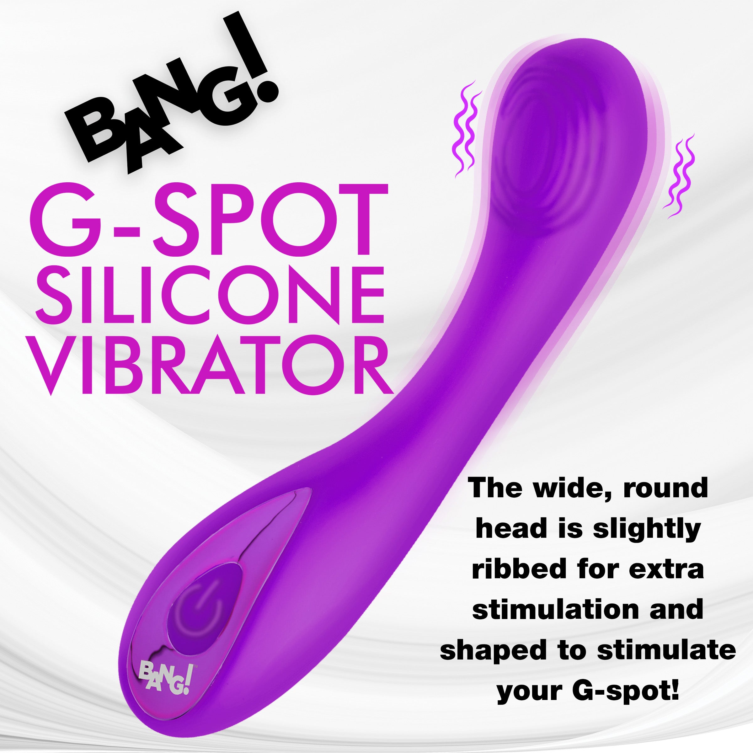 Bang! G-Spot Silicone Vibrator - Pink Purple