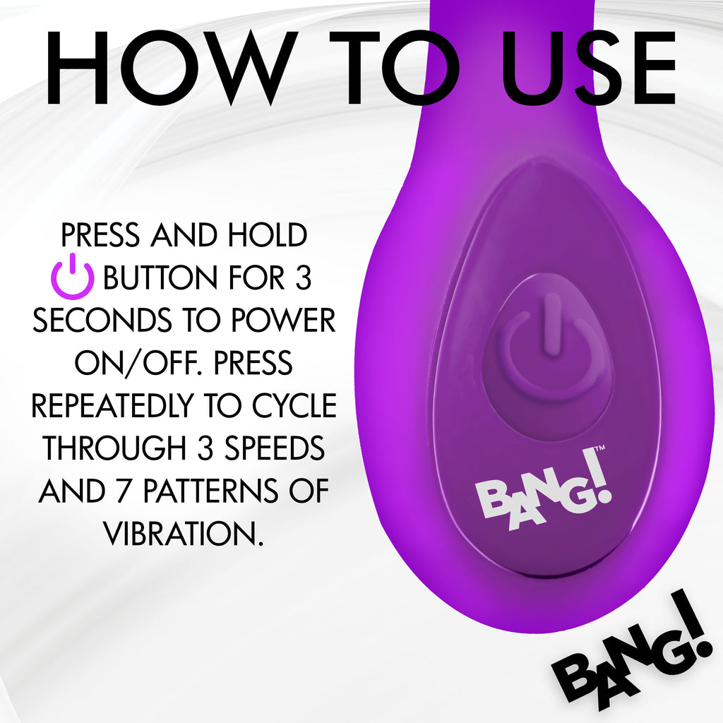 Bang! G-Spot Silicone Vibrator - Pink Purple