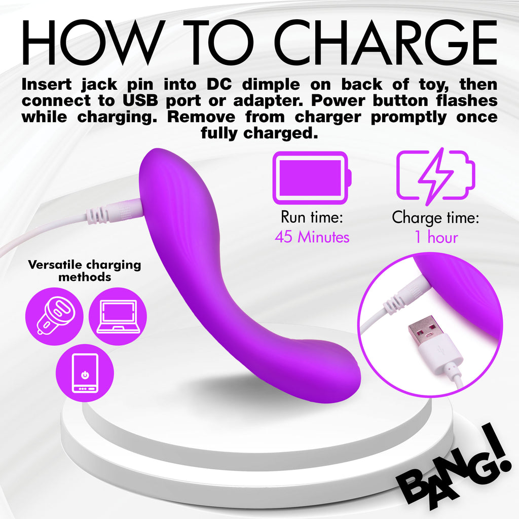 Bang! G-Spot Silicone Vibrator - Pink Purple