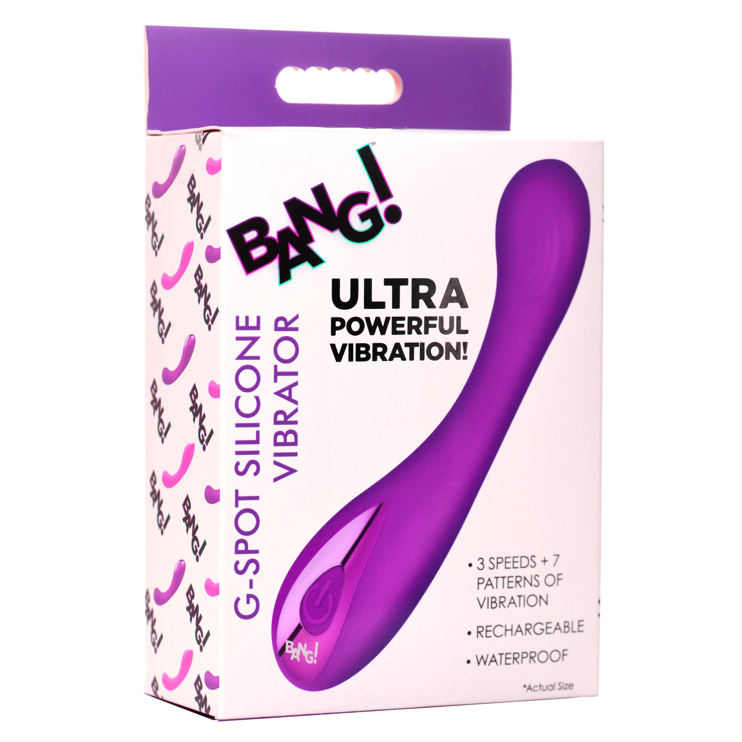 Bang! G-Spot Silicone Vibrator - Pink Purple