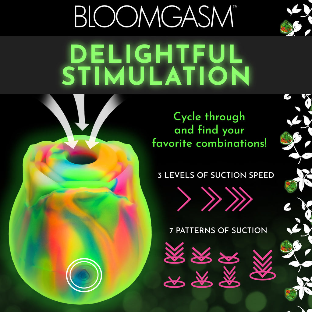 Bloomgasm Glow Rose Glow-in-the-Dark Clitoral Stimulator Multi
