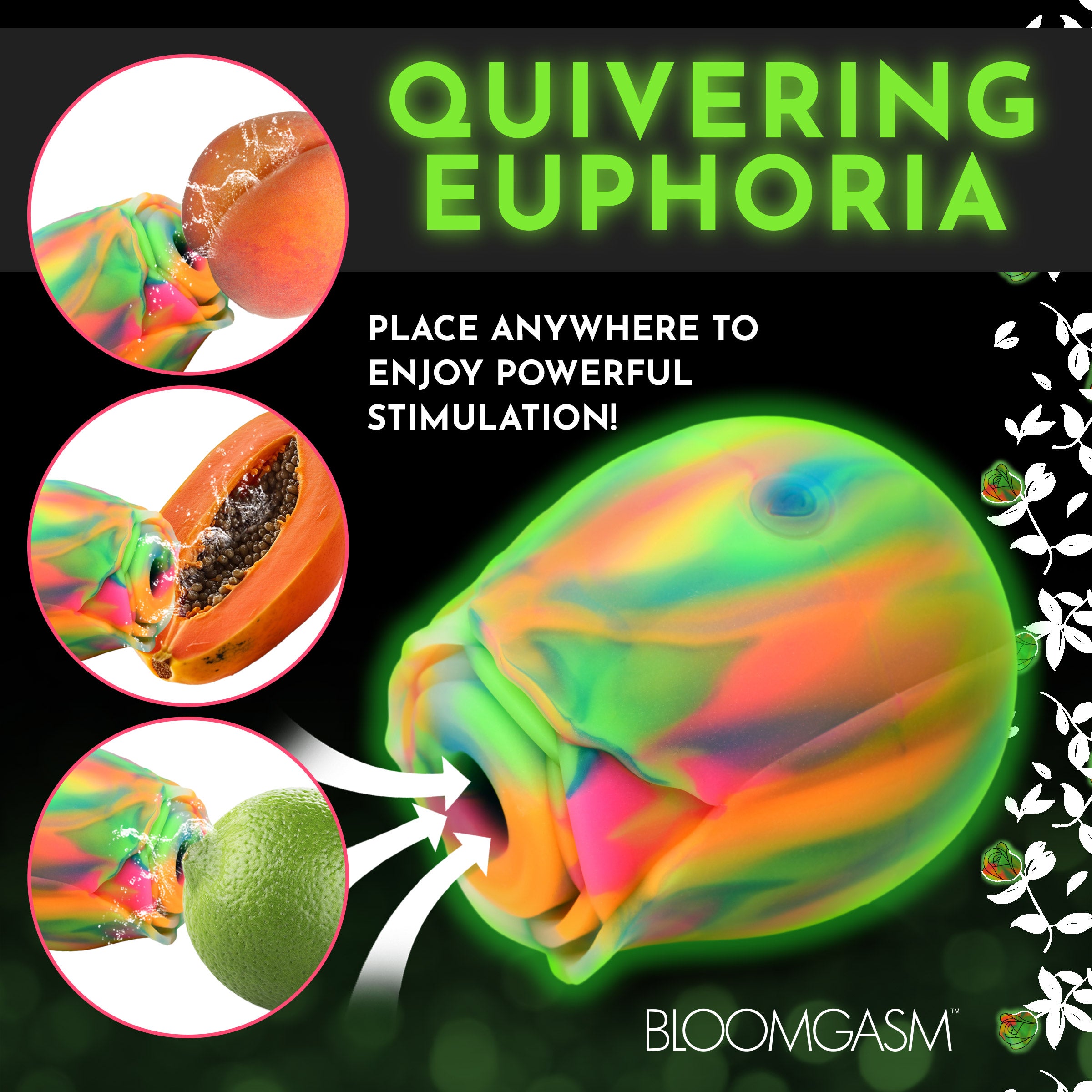 Bloomgasm Glow Rose Glow-in-the-Dark Clitoral Stimulator Multi