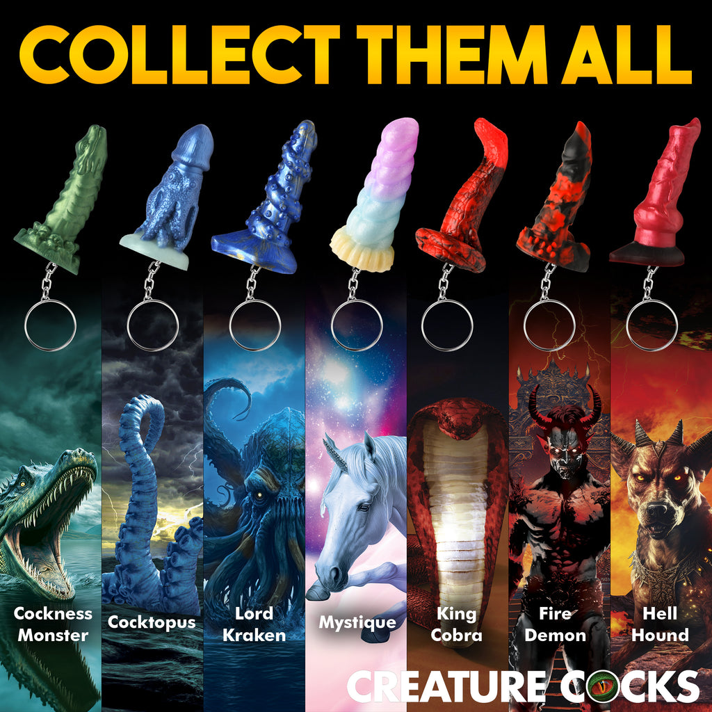 Creature Cocks Fire Demon Mini Dildo Key Chain Red