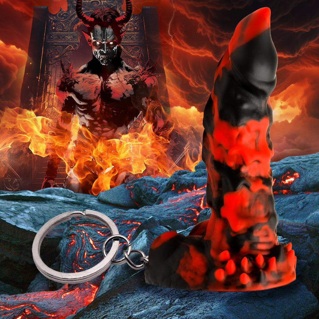 Creature Cocks Fire Demon Mini Dildo Key Chain Red