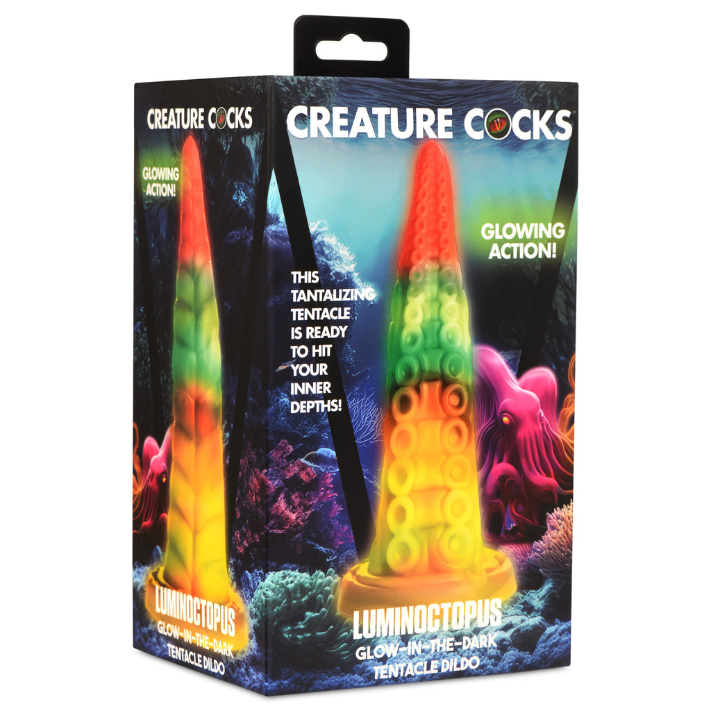 Creature Cocks Luminoctopus Glow-In-The-Dark Tentacle Silicone Dildo Multi