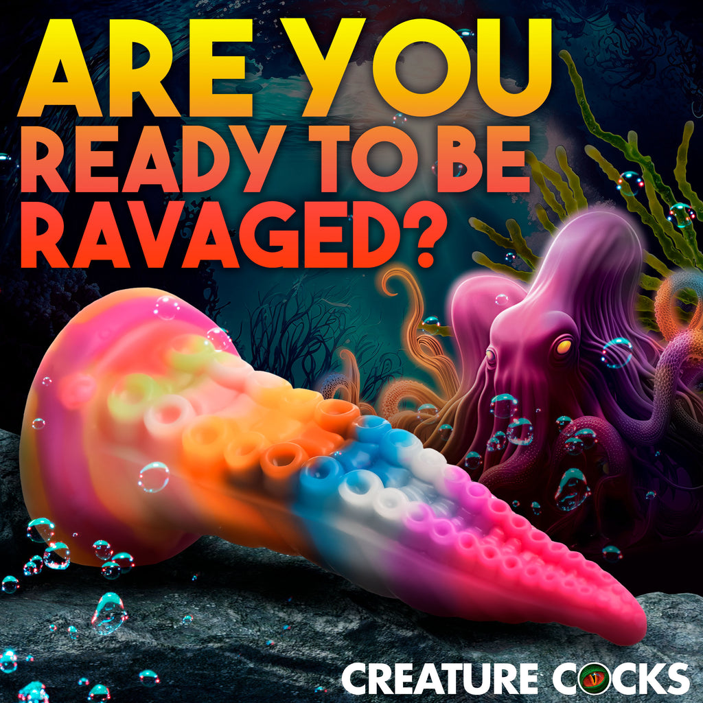 Creature Cocks Luminoctopus Glow-In-The-Dark Tentacle Silicone Dildo Multi