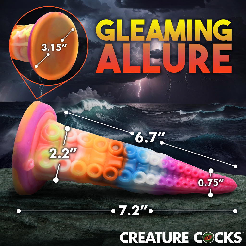 Creature Cocks Luminoctopus Glow-In-The-Dark Tentacle Silicone Dildo Multi