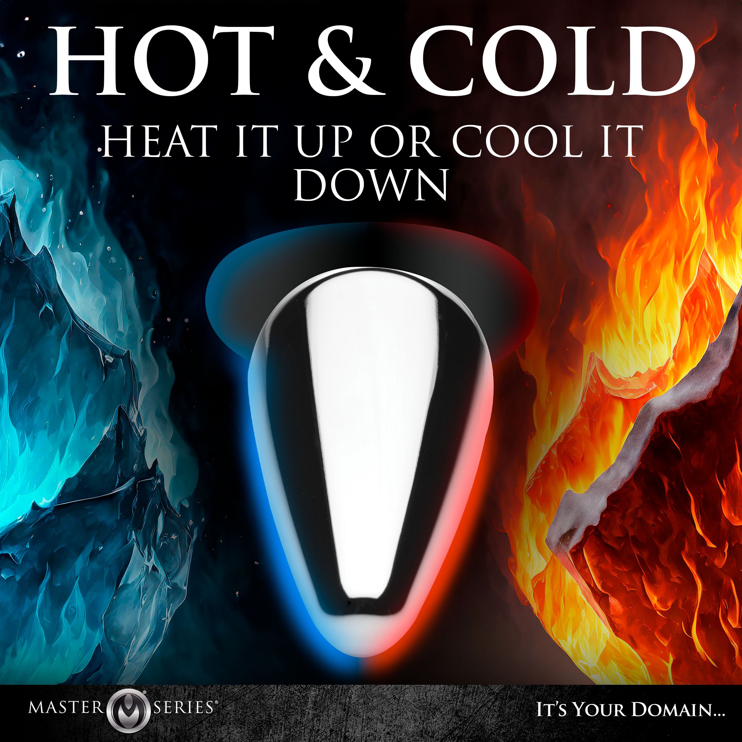 Master Series Butt Slut Metal & Silicone Butt Plug Black