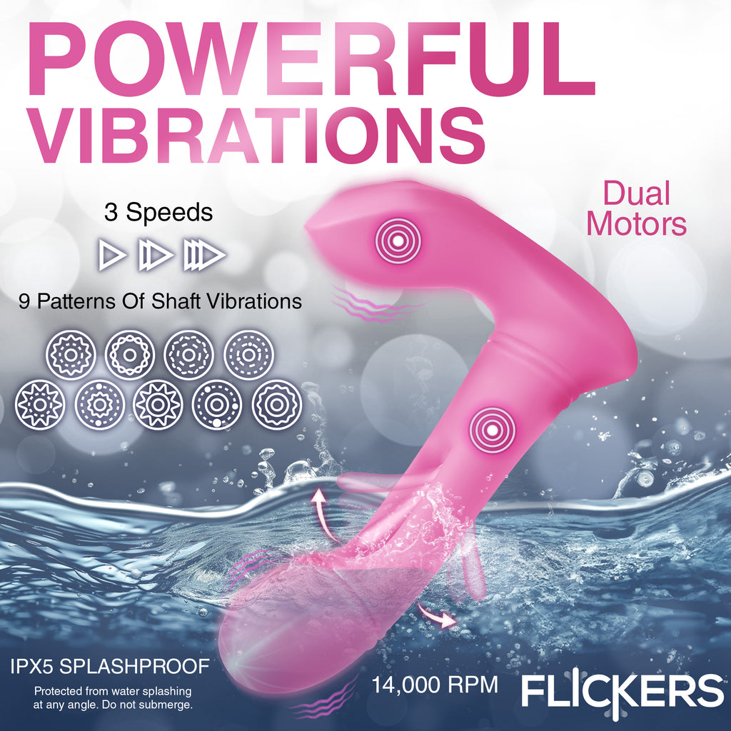 Inmi G-Flick G-Spot Flicking Silicone Vibrator with Remote Pink