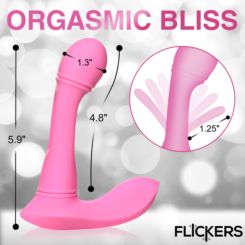Inmi G-Flick G-Spot Flicking Silicone Vibrator with Remote Pink