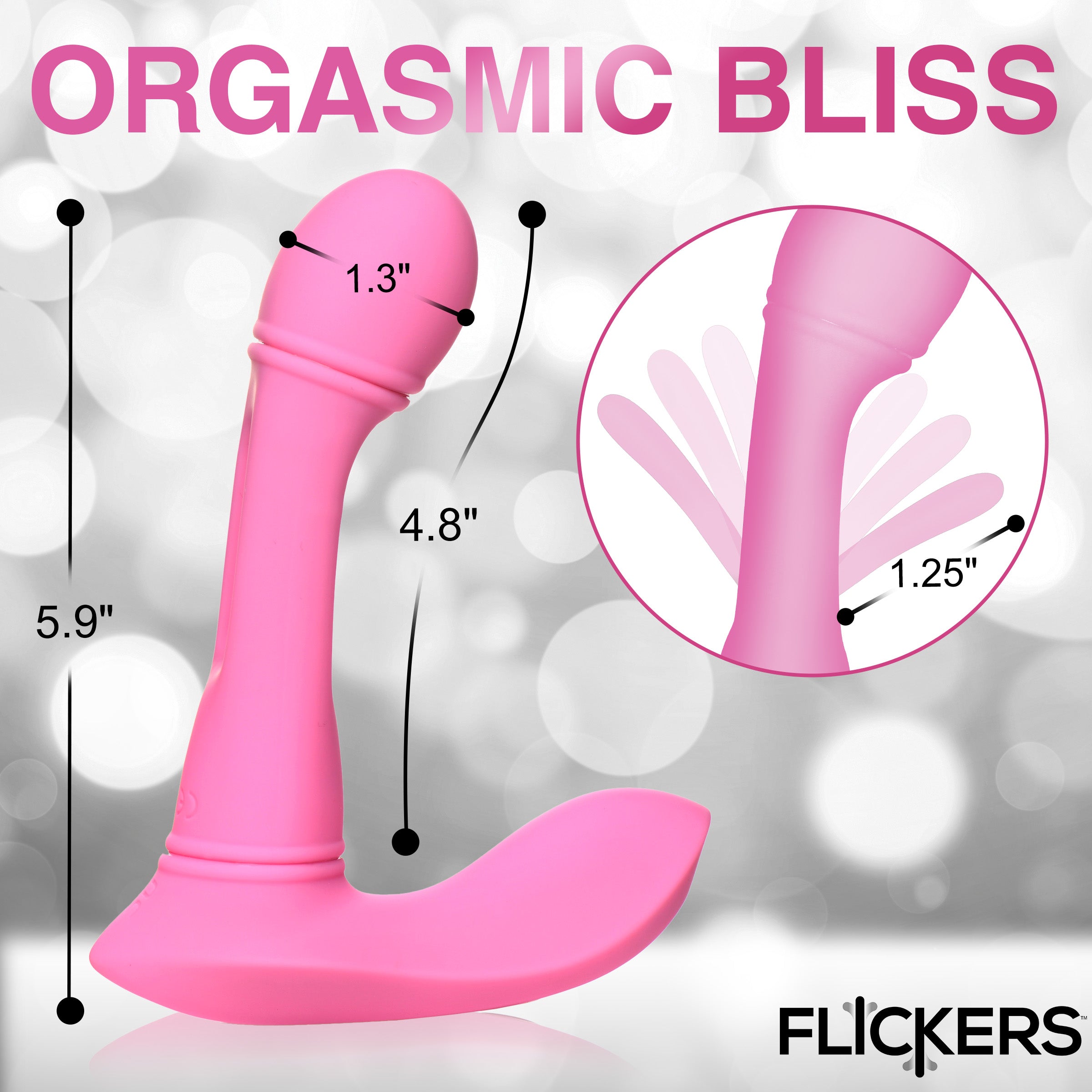 Inmi G-Flick G-Spot Flicking Silicone Vibrator with Remote Pink