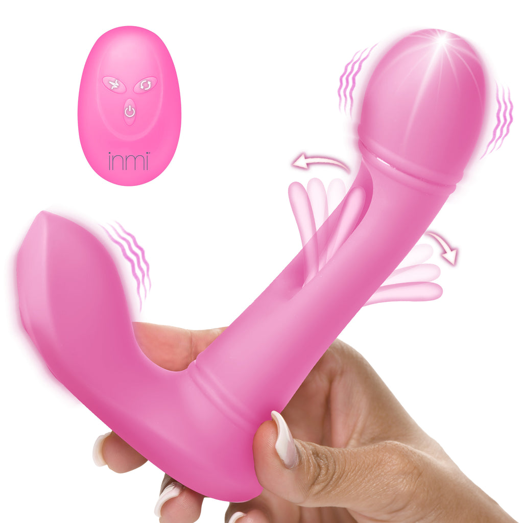 Inmi G-Flick G-Spot Flicking Silicone Vibrator with Remote Pink