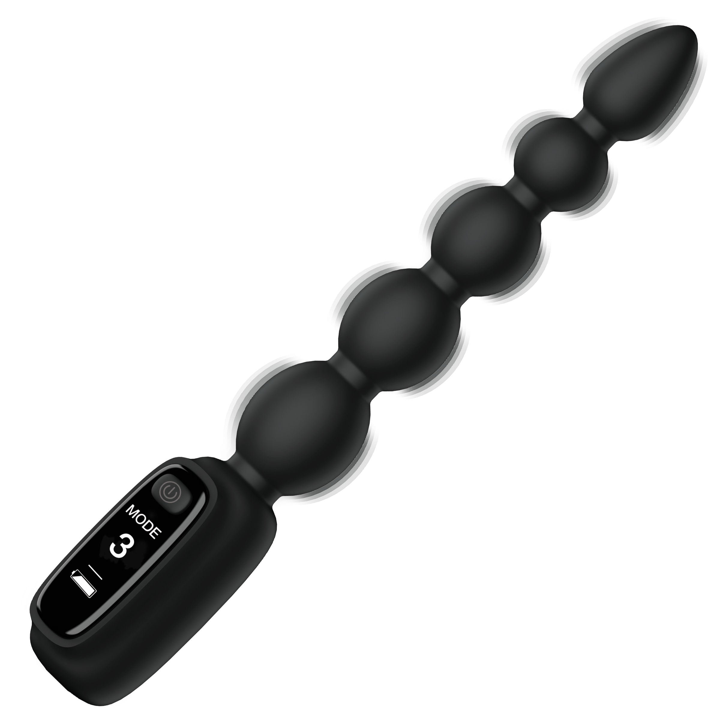 Bang! Silicone Anal Beads with Digital Display Black