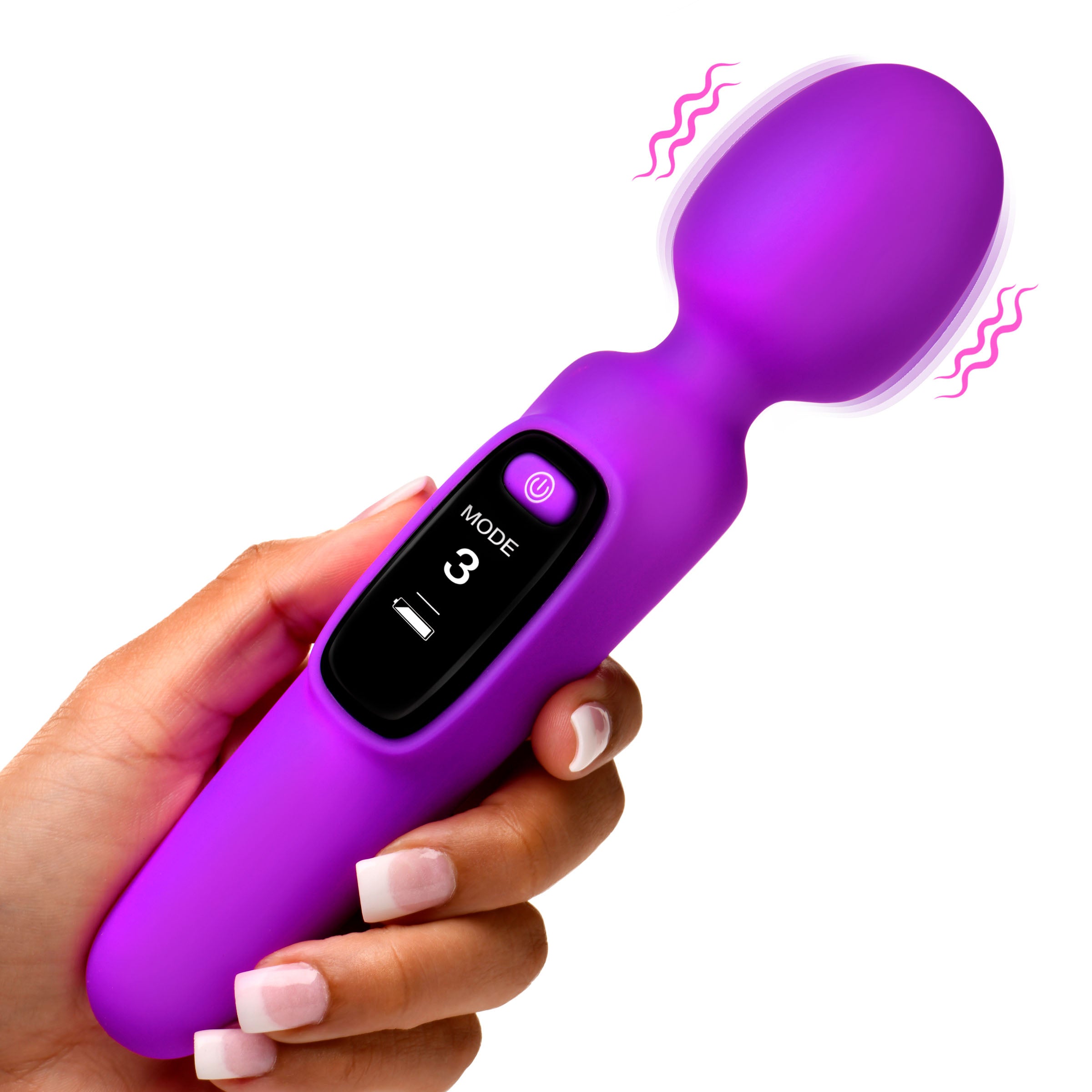 Bang! Digital Silicone Wand with Display Purple