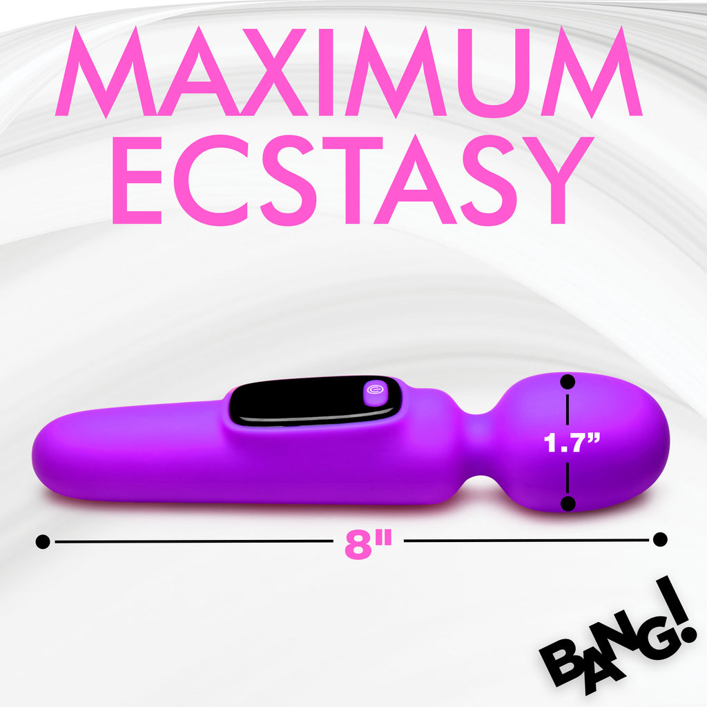 Bang! Digital Silicone Wand with Display Purple