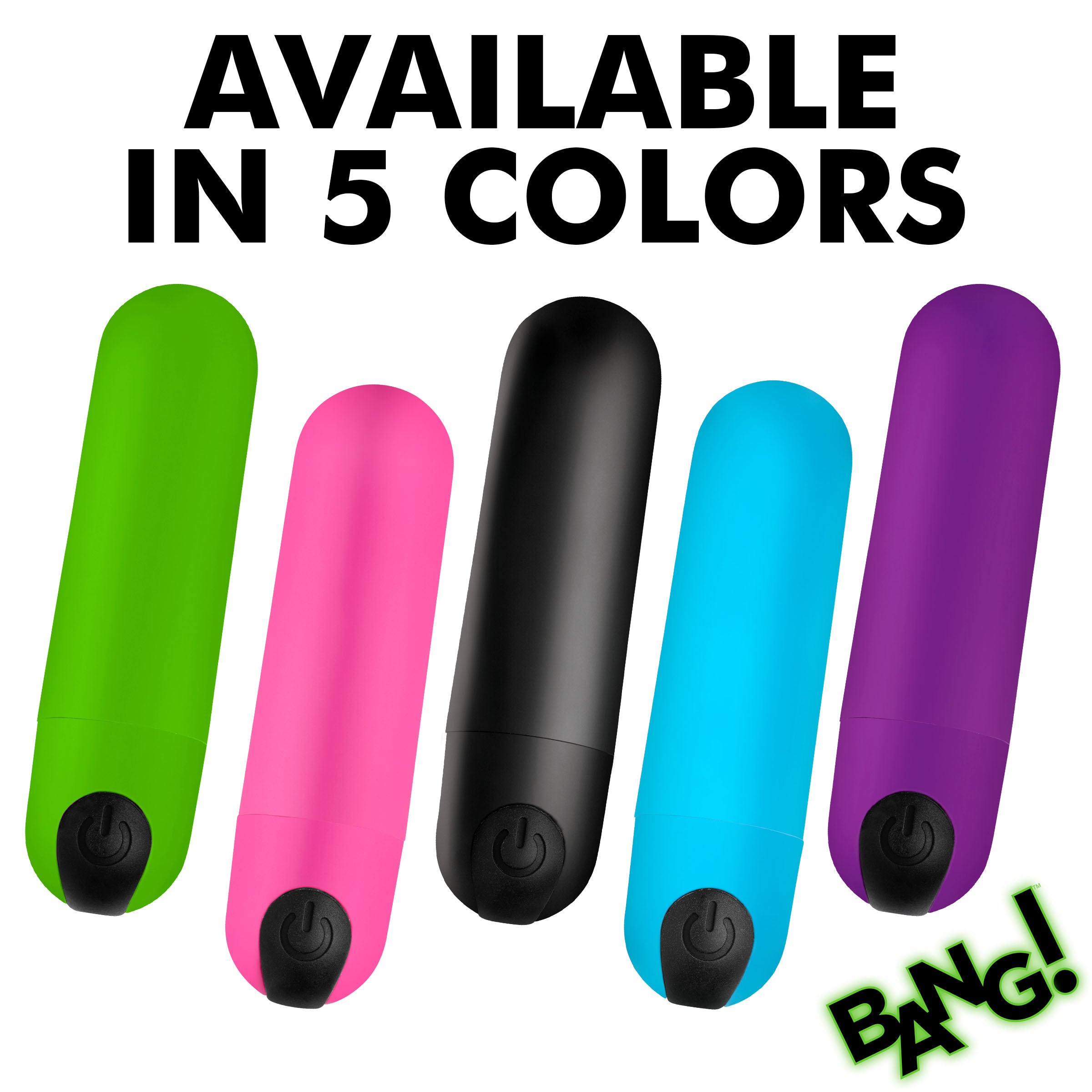Bang! Glow-in-the-Dark Silicone Bullet Green