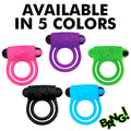 Bang! Glow-in-the-Dark Silicone Vibrating Cock Ring Green