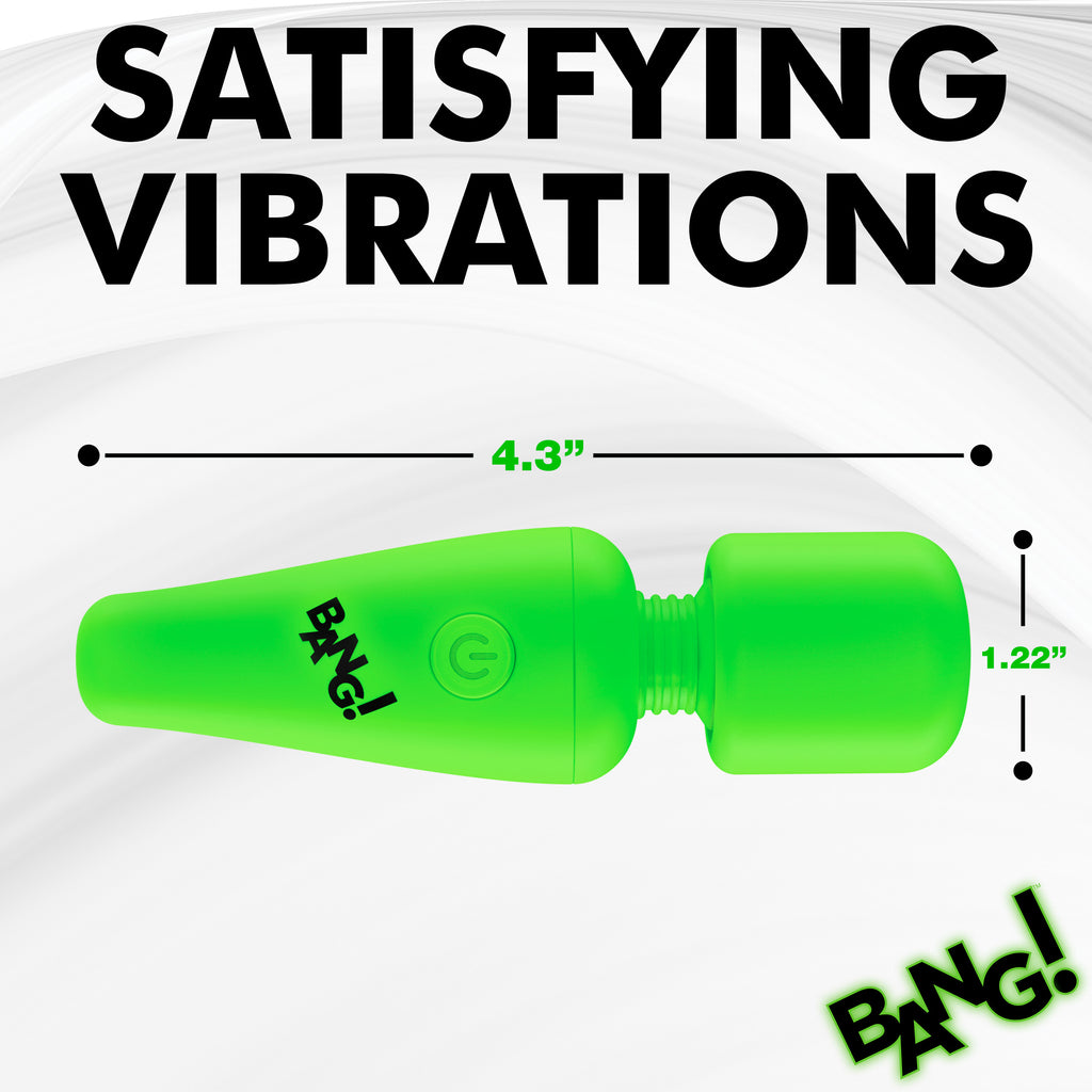 Bang! Glow-in-the-Dark Silicone Wand Green