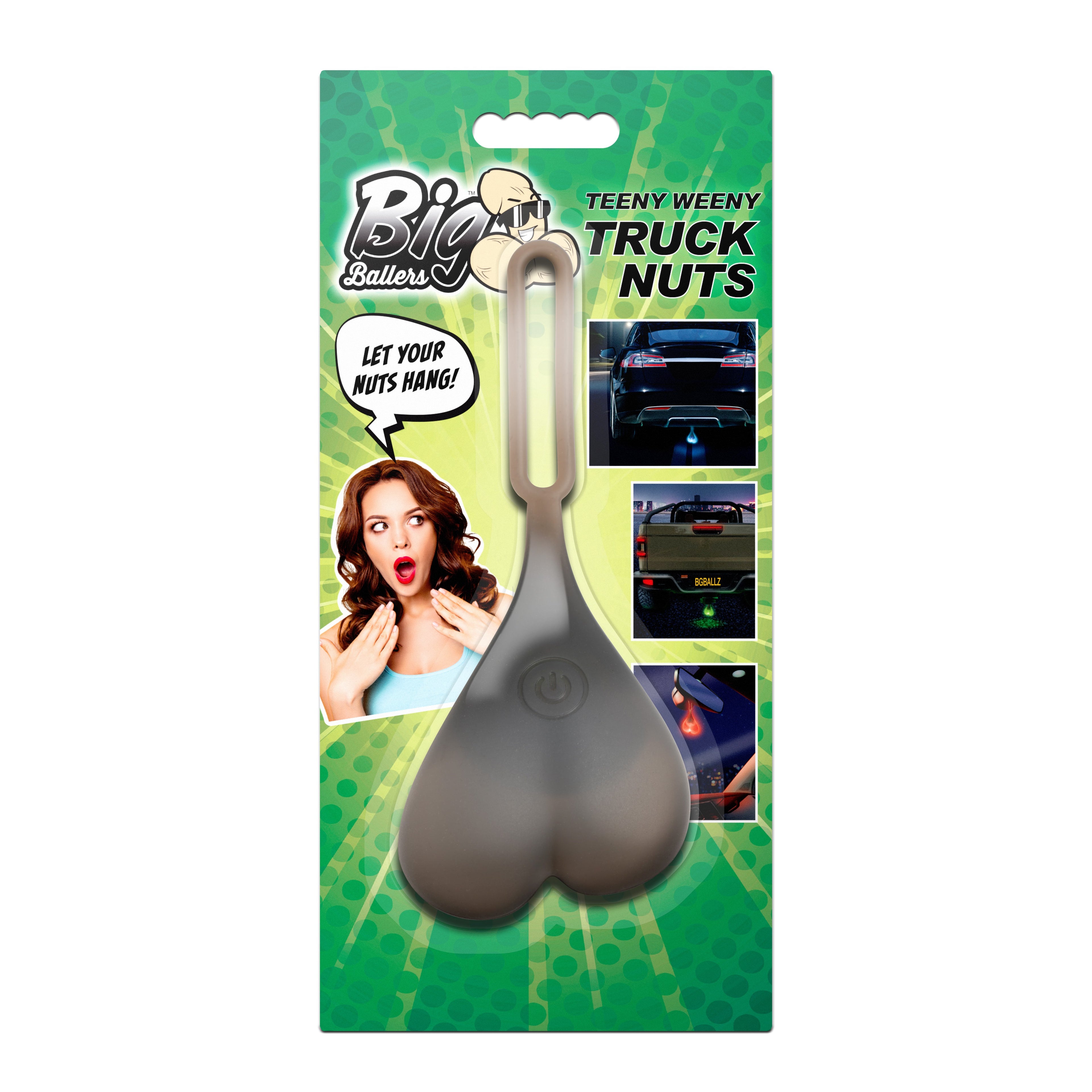 Big Ballers Teeny Weeny Truck Nuts - Light Black