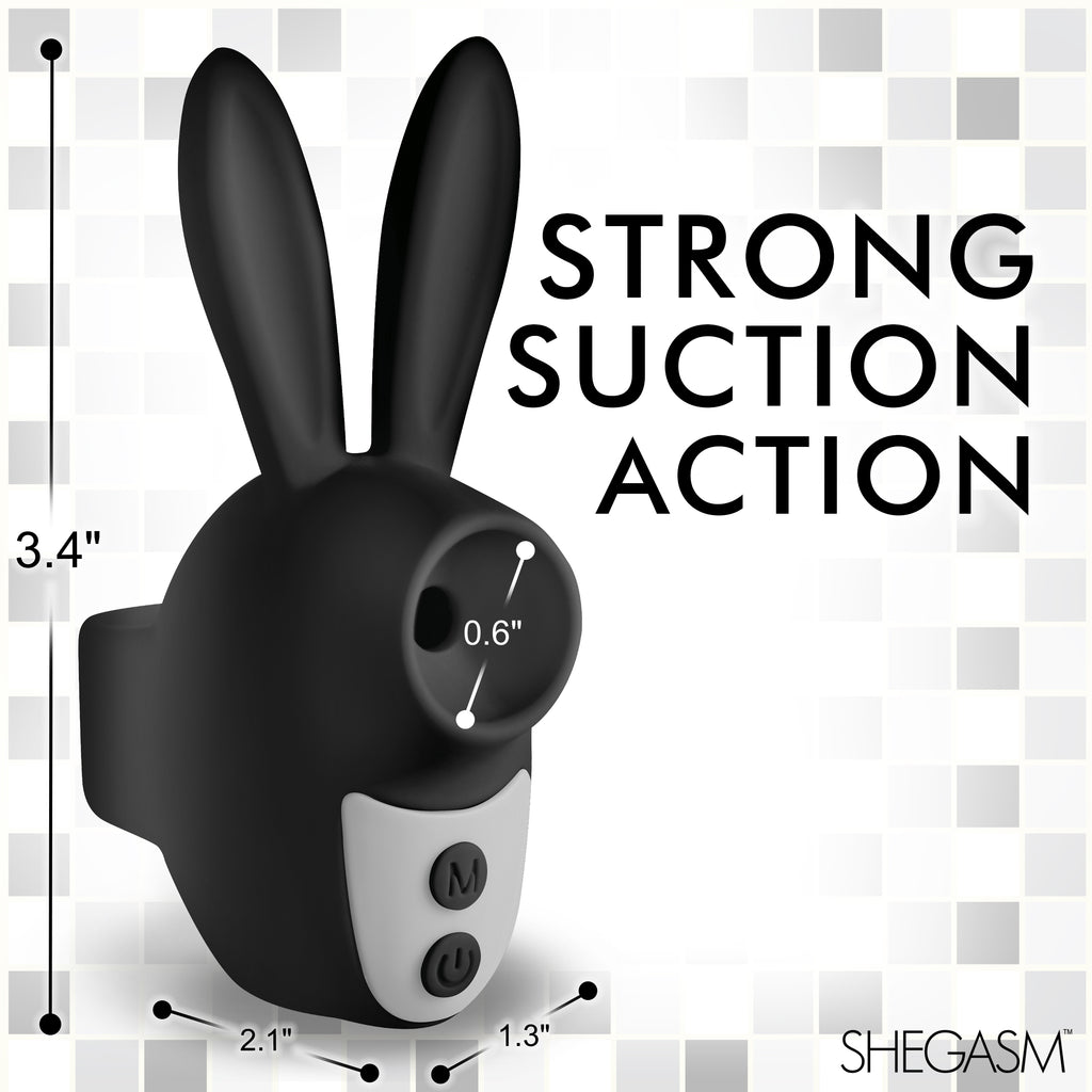 Shegasm Sucky Bunny Clit Stimulator - Pink Black