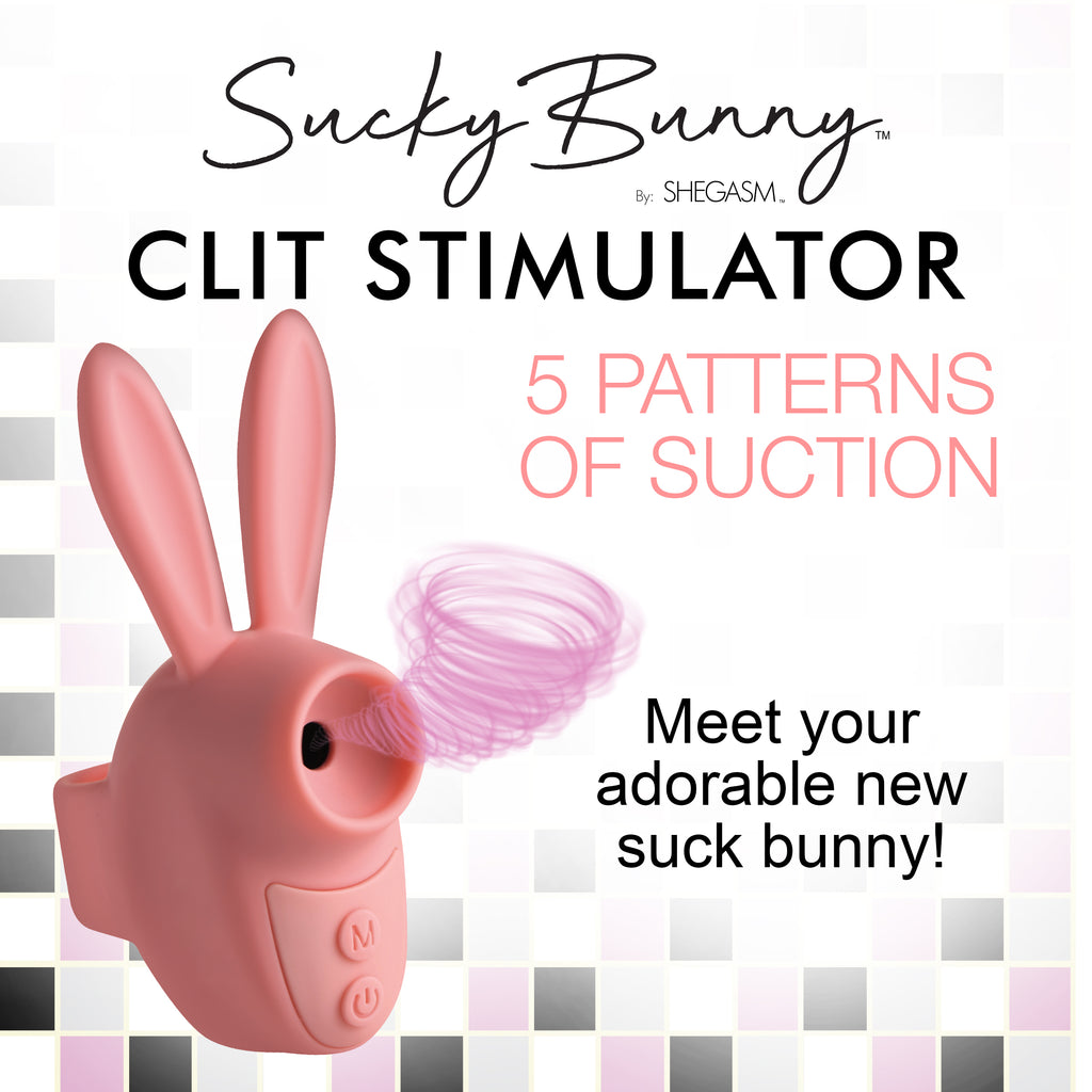 Shegasm Sucky Bunny Clit Stimulator - Pink Pink