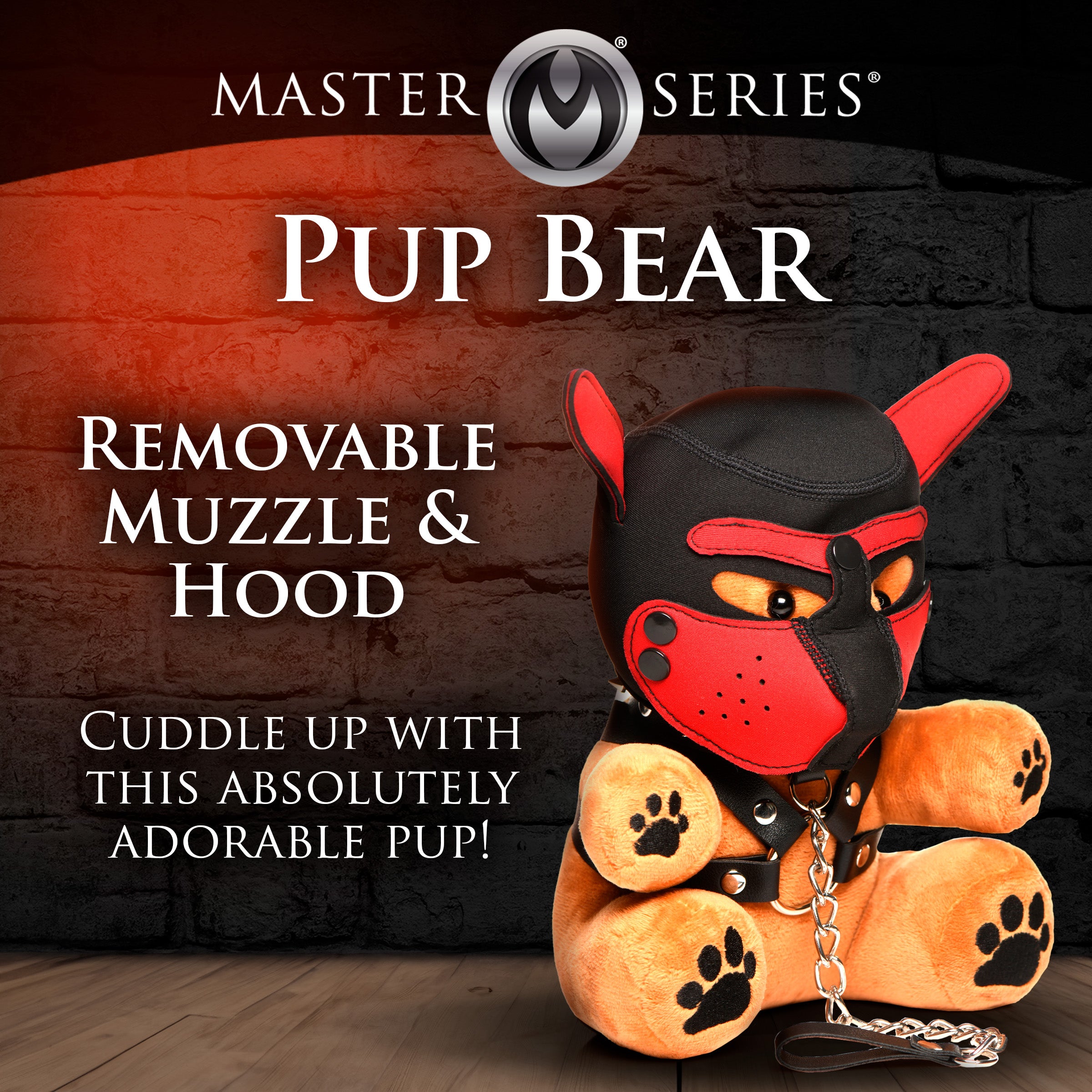 Master Series Pup Bear with Removeable Muzzle and Hood Brown