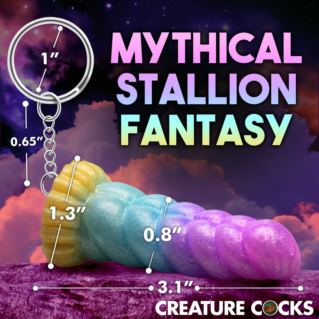 Creature Cocks Mystique Unicorn Mini Dildo Key Chain Multi