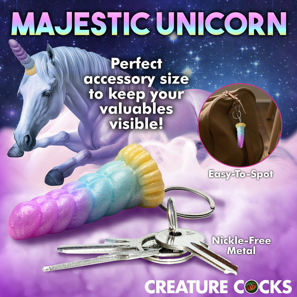 Creature Cocks Mystique Unicorn Mini Dildo Key Chain Multi