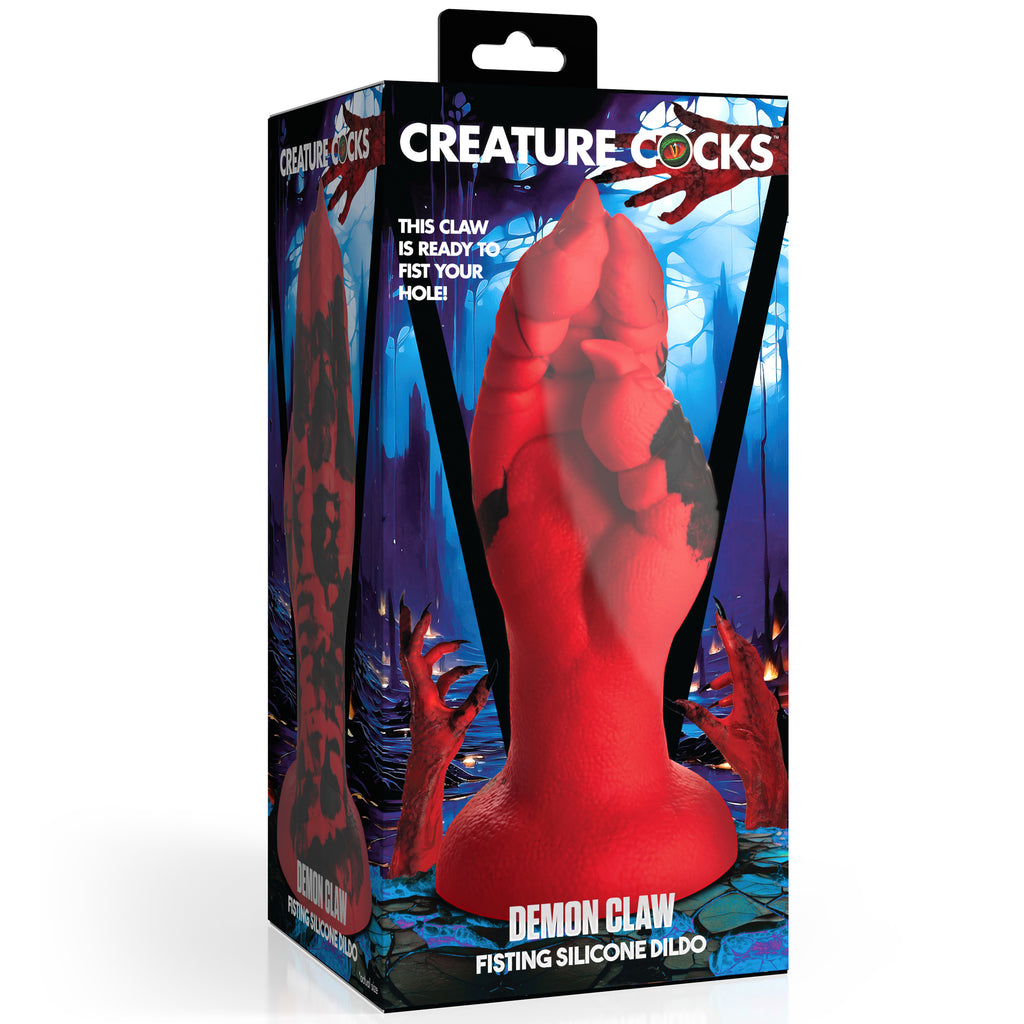 Creature Cocks Raptor Claw Fisting Silicone Dildo - Green Red