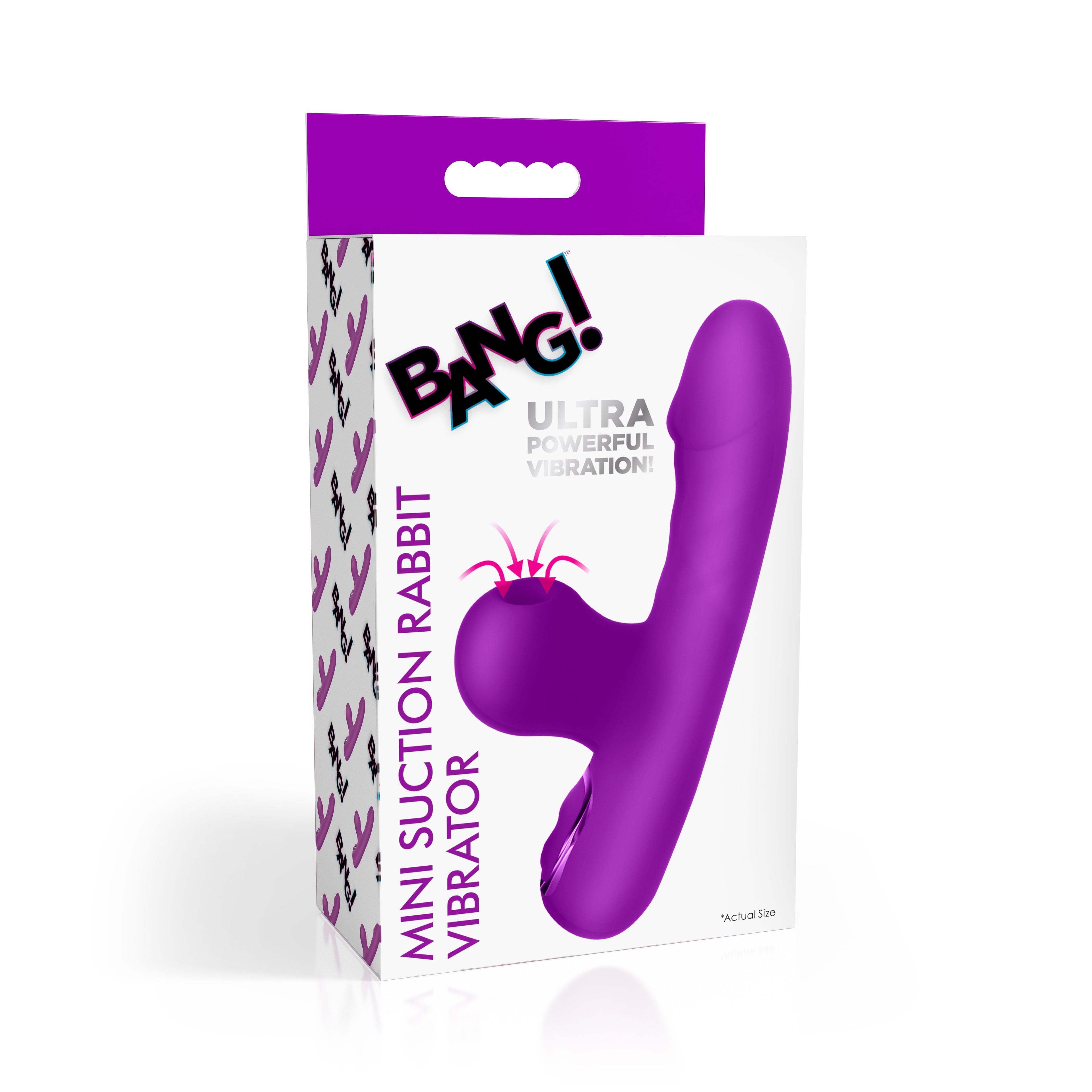 Bang! Mini Suction Silicone Rabbit Vibrator Purple
