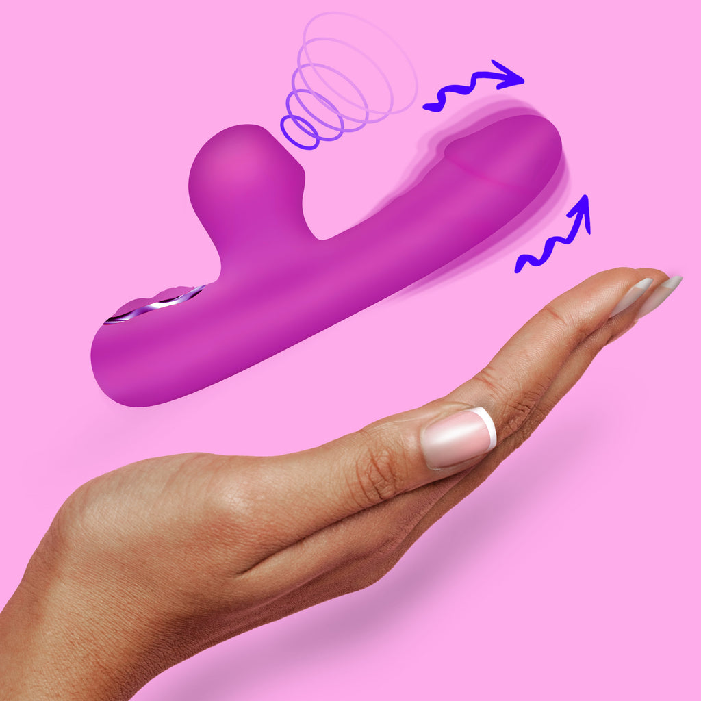 Bang! Mini Suction Silicone Rabbit Vibrator Purple