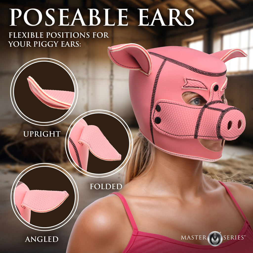 Master Series Swine Pig Neoprene Hood Pink