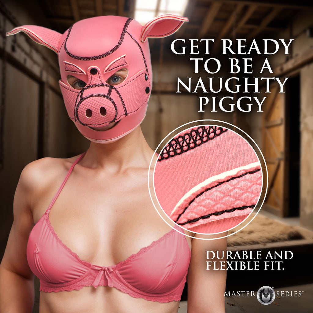Master Series Swine Pig Neoprene Hood Pink