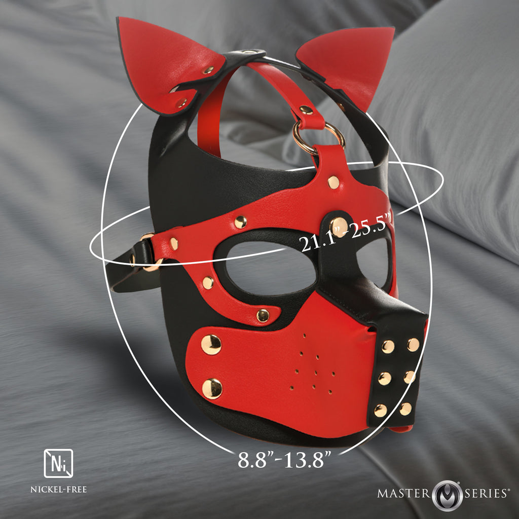 Master Series Hound Hood with Muzzle Red
