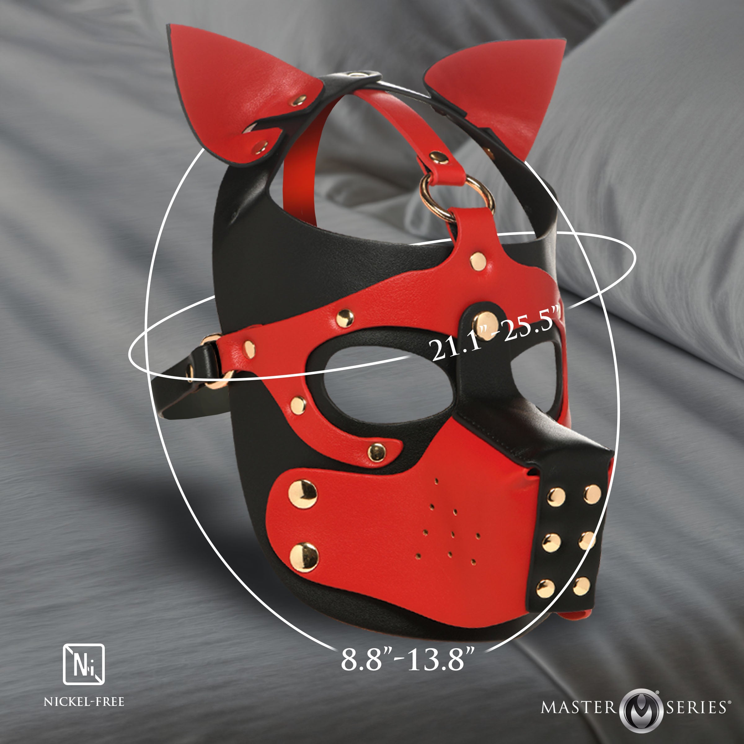 Master Series Hound Hood with Muzzle Red