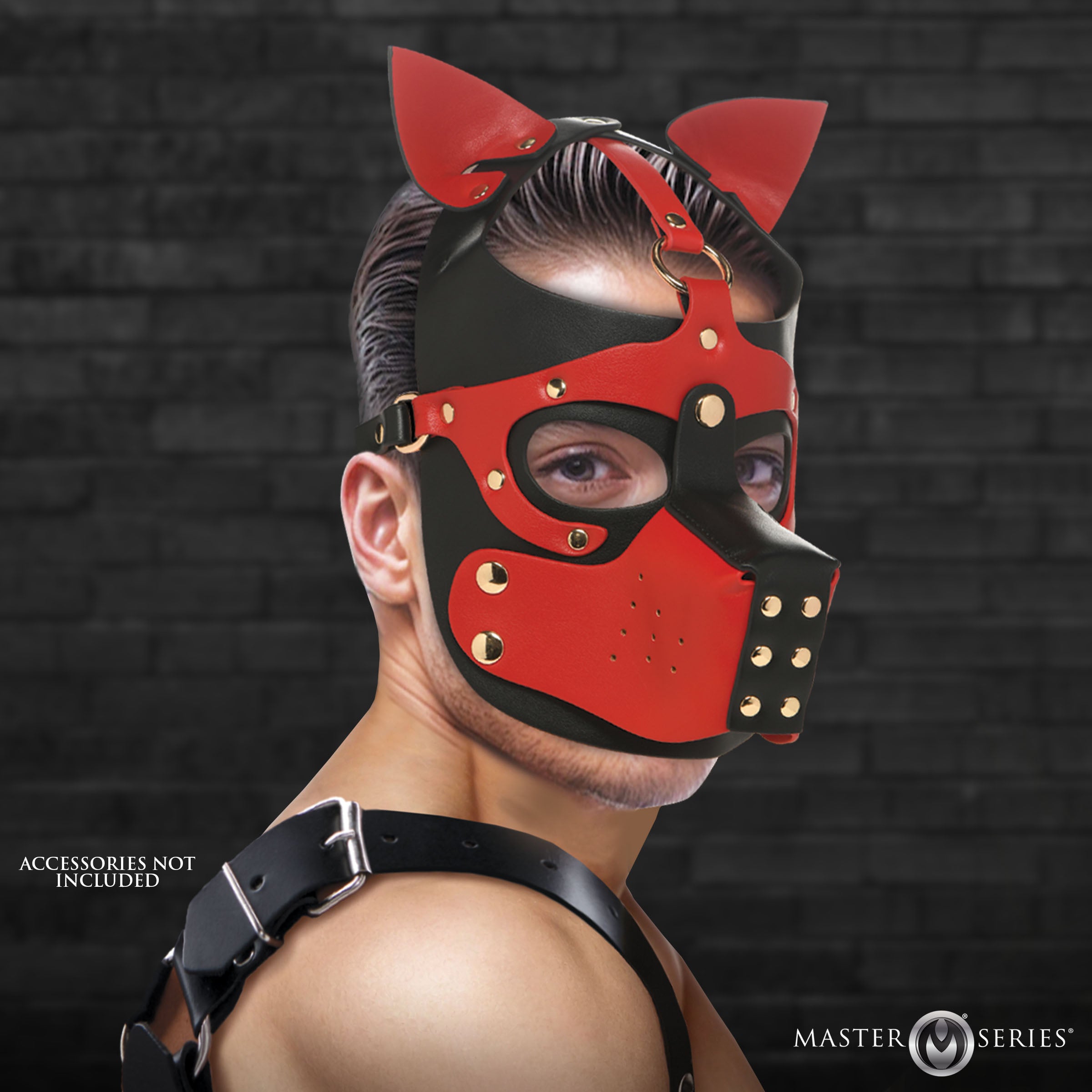 Master Series Hound Hood with Muzzle Red