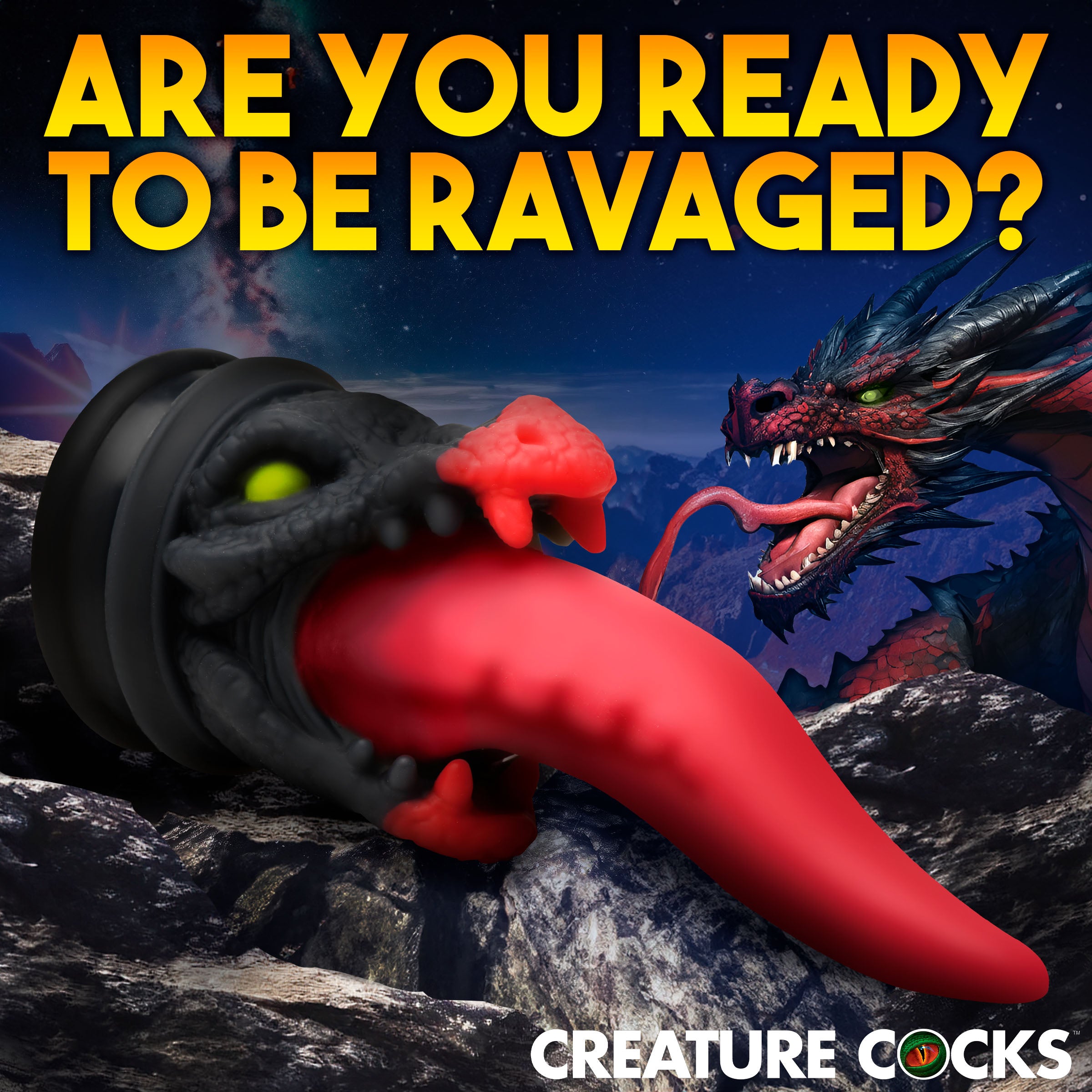 Creature Cocks Dragon Roar Silicone Dildo Multi
