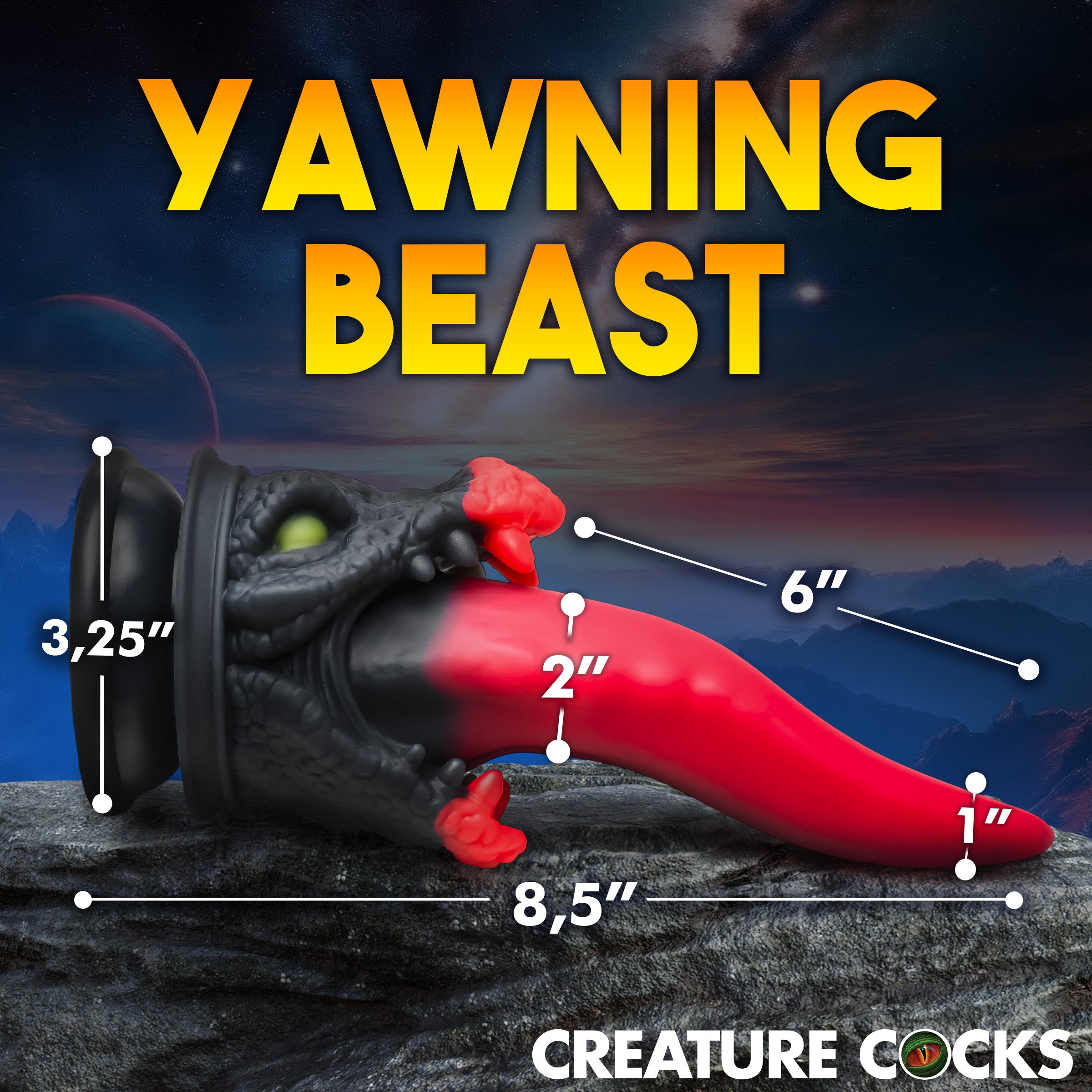 Creature Cocks Dragon Roar Silicone Dildo Multi