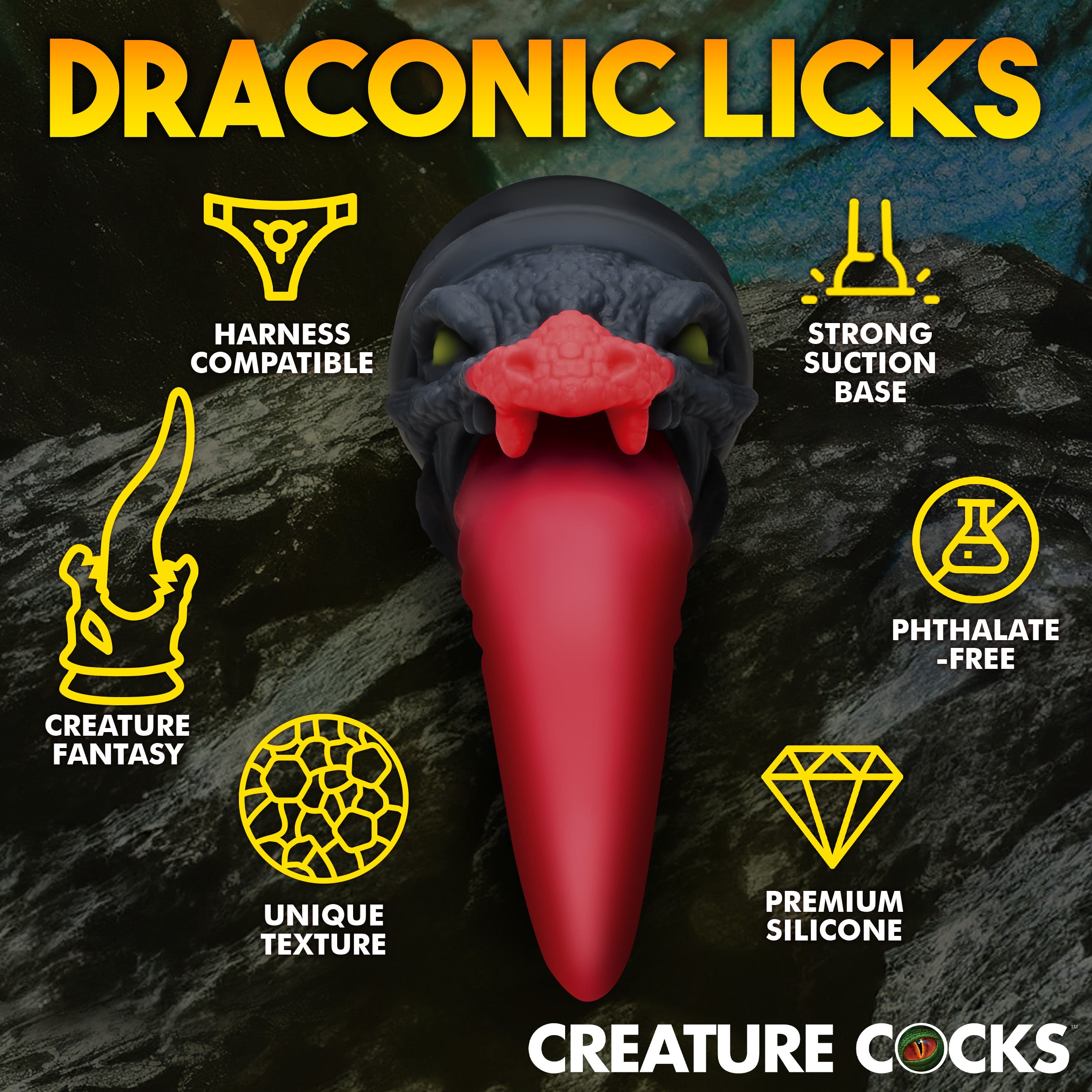 Creature Cocks Dragon Roar Silicone Dildo Multi