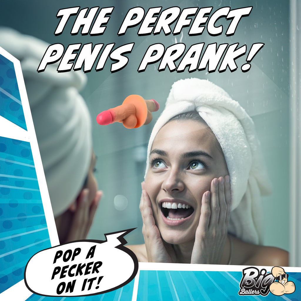 Big Ballers Suction Snap-on Peckers Flesh