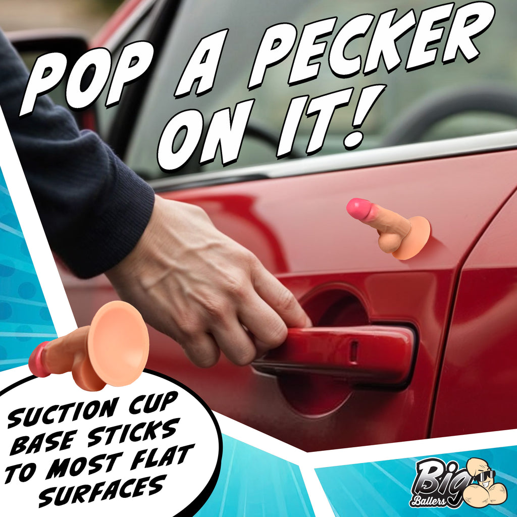 Big Ballers Suction Snap-on Peckers Flesh