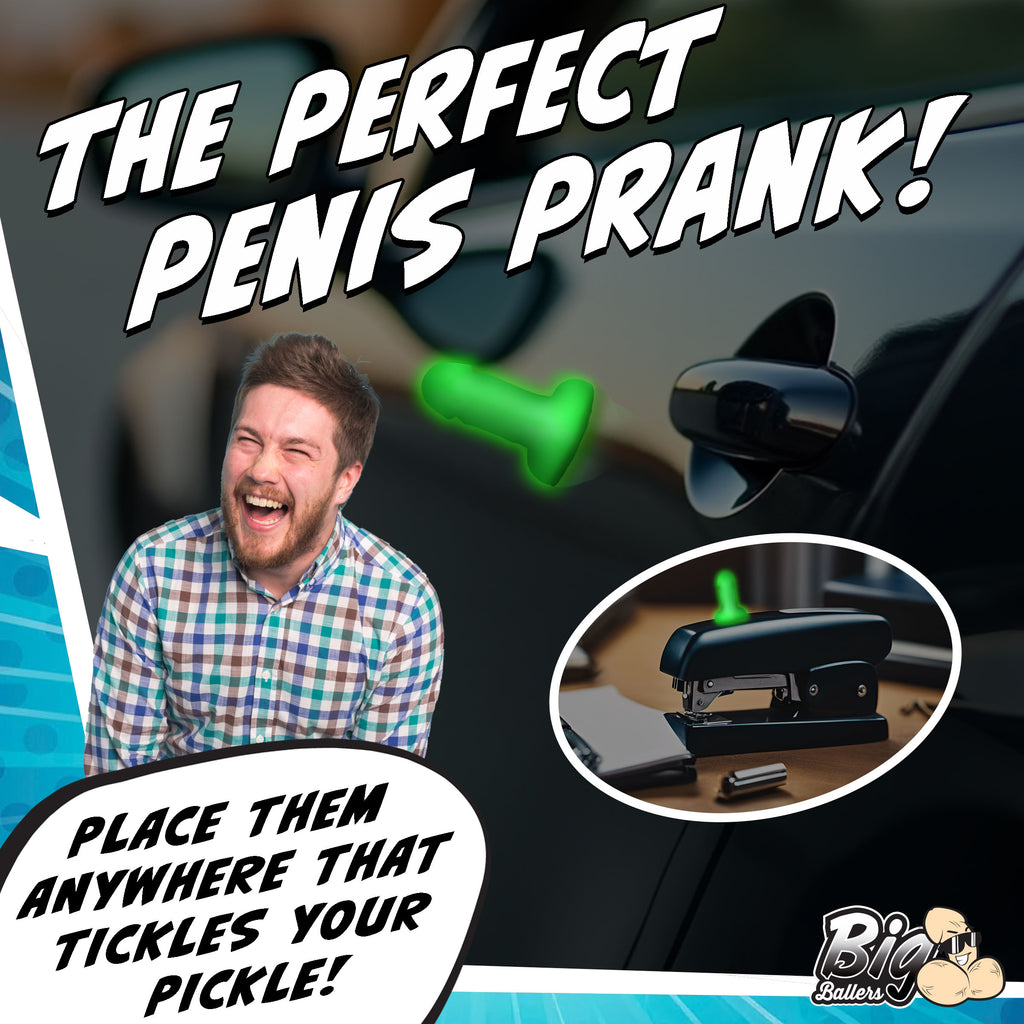 Big Ballers Glow-In-The-Dark Magnetic Snap-on Peckers Green