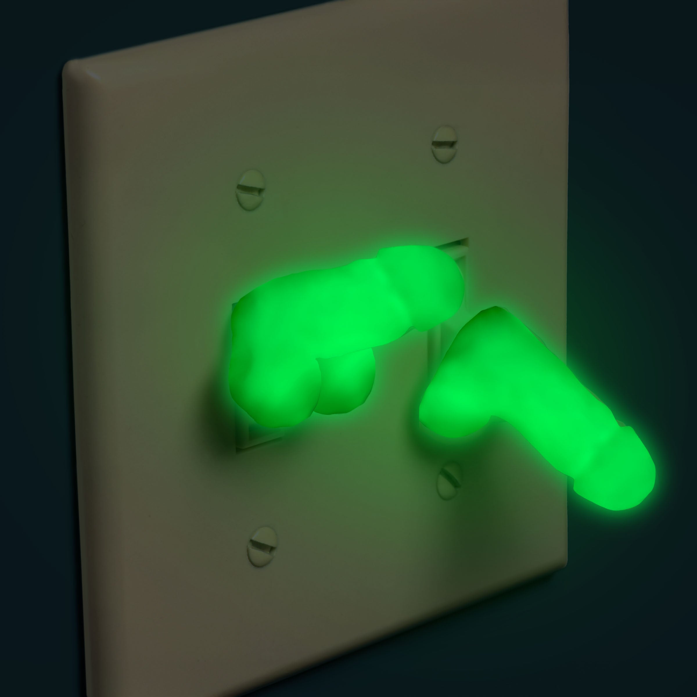 Big Ballers Glow in the Dark Snap-on Peckers Green