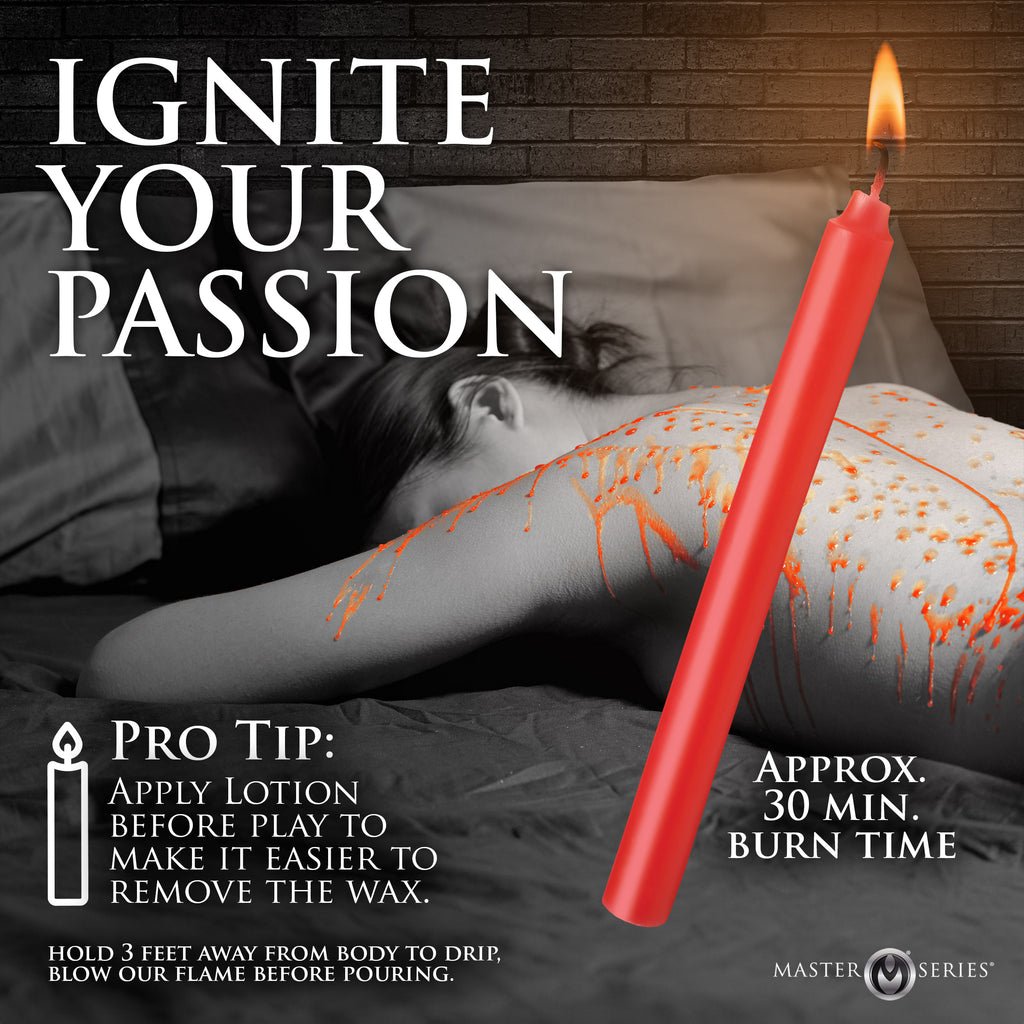 Master Series Drip Sensation Scraper and Waxplay Candle Set Red