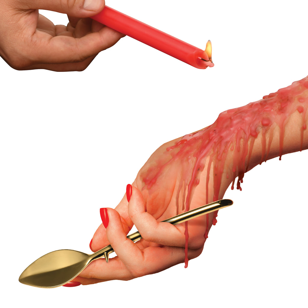 Master Series Drip Sensation Scraper and Waxplay Candle Set Red